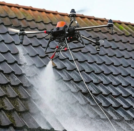 demoussage tuiles drone